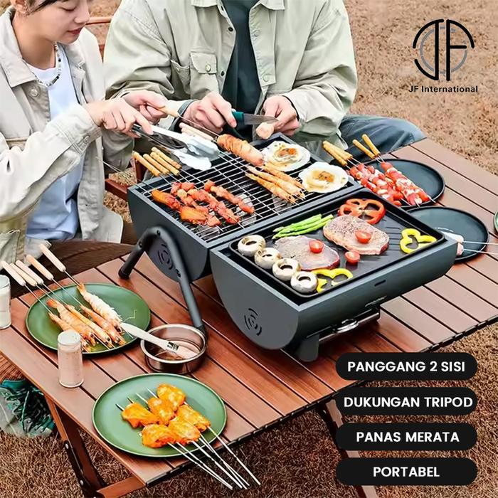 PROMO Portable BBQ Kompor / Panggangan BBQ / Alat Panggang Arang / Portable Camping Grill / Alat