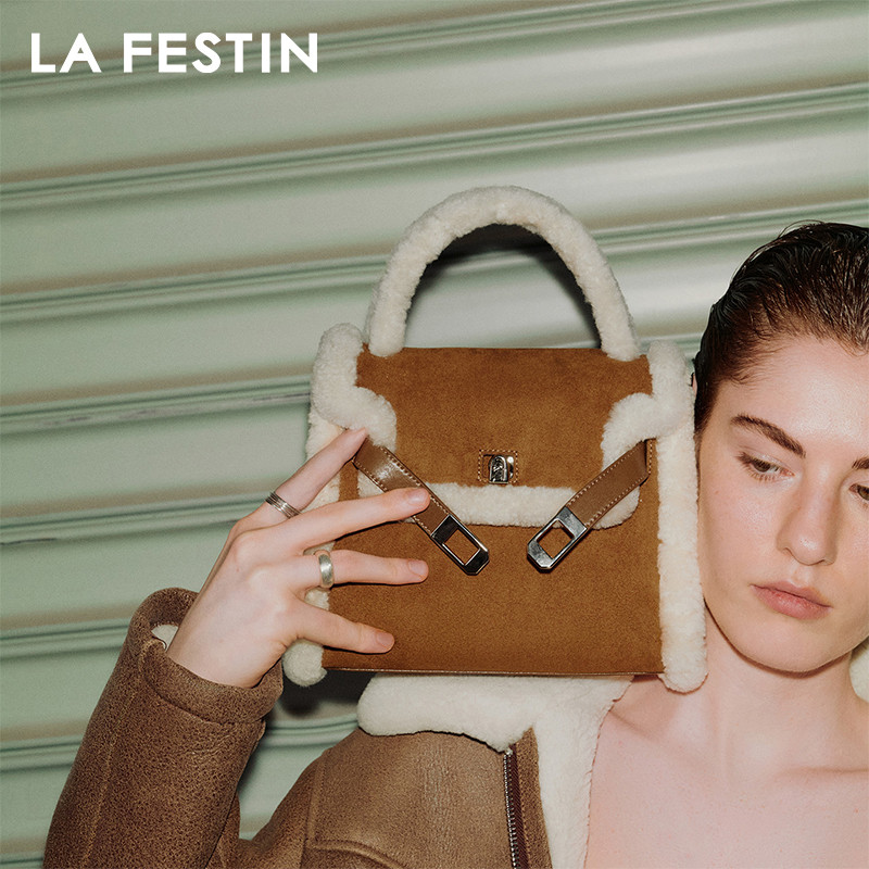 LA FESTIN Original Handbag Women Trend 2025 Shoulder Bag Large Plush Bag Crossbody Bag Luxury