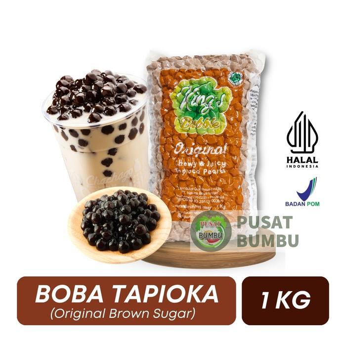 Boba/Tapioca Pearl Bubble 1 kg Original / Topping Minuman Boba Tapioka
