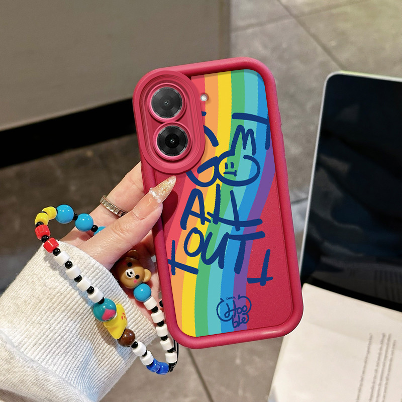 Casing Hp untuk Xiaomi Redmi A5 4G Case Casing pola Kelinci Pelangi Silikon Cesing Softcase Kasing H