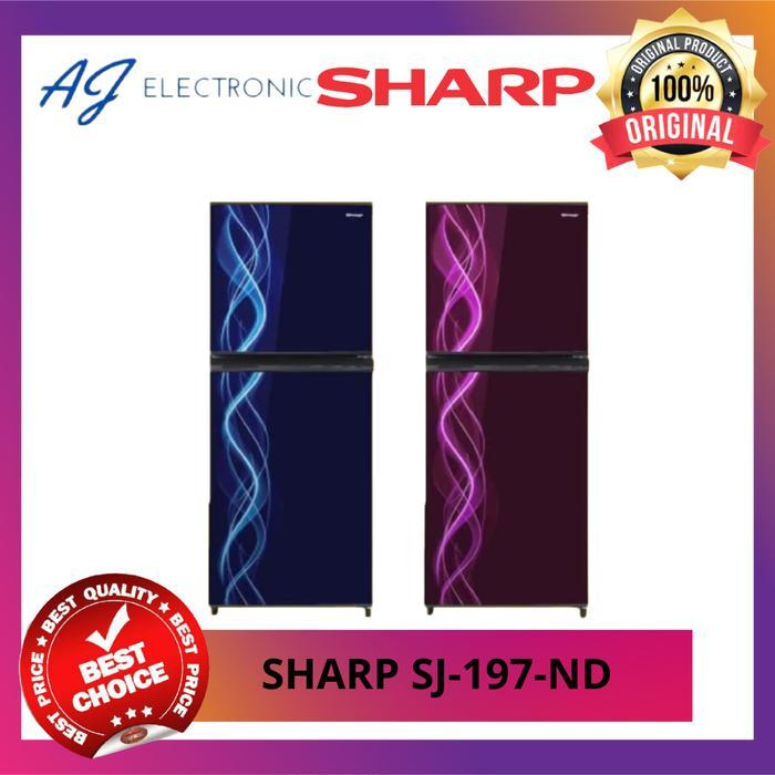 KULKAS SHARP SJ-197-ND/VP / SJ197ND / SJ 197 ND , 2 PINTU
