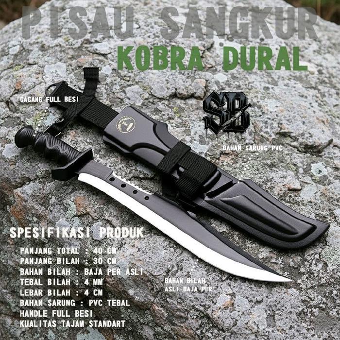 Pisau Rambo Bowie untuk camping outdoor anti karat steril