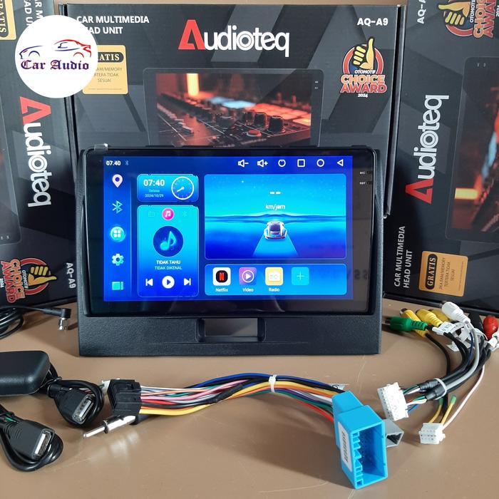 HEAD UNIT ANDROID WAGON / KARIMUN WAGON R ANDROID 9 INCH AUDIOTEQ 2/64 GB INCELL BLACK SCREEN
