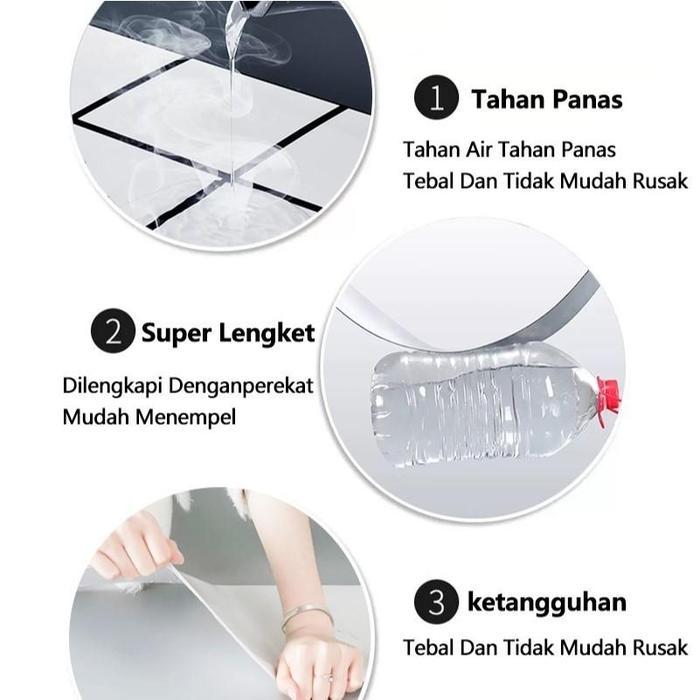 50pcs Wallpaper Dinding Vinil Marmer 30X30 Cm/Marmer Granit Vinil/Stiker Keramik/Stiker Kabinet