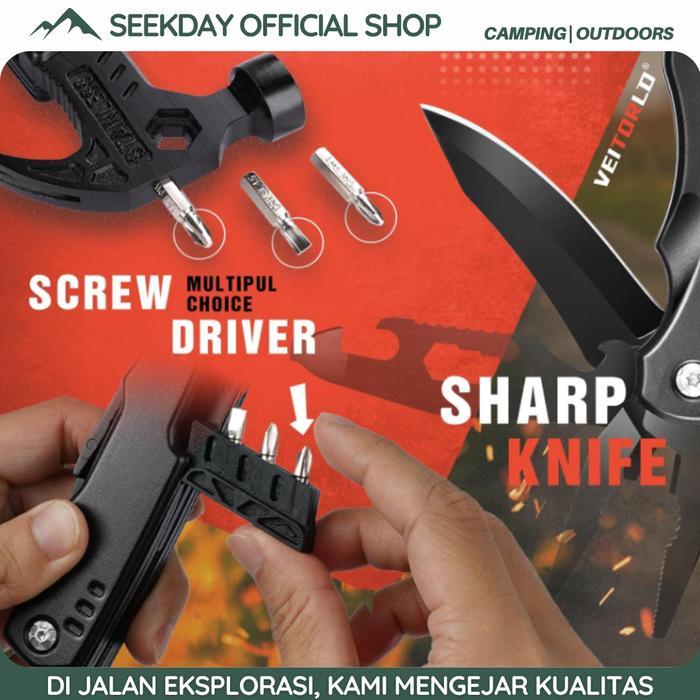 SEEKDAY PALU MULTIFUNGSI PALU TANG LIPAT MULTIFUNCTIONAL AXE - ALAT MULTIFUNGSI - PALU MULTIFUNGSI -