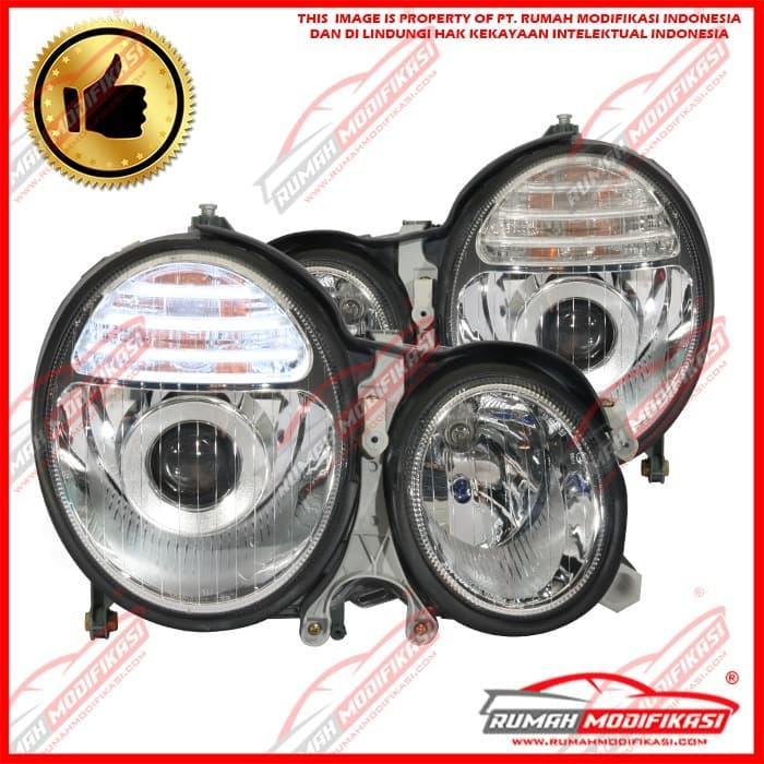 HEADLAMP - BENZ W210 1999-2002 - EAGLEEYES - PROJECTOR - LIGHT BAR
