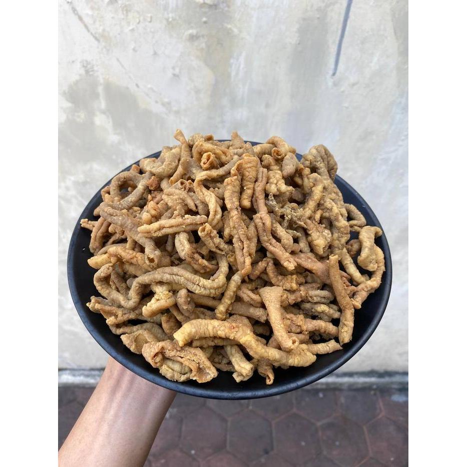 500G Keripik Usus Original Asin Kriuk Camilan Snack Food Jaya Makmur 2 Cemilan Makanan Pedas Kerupuk