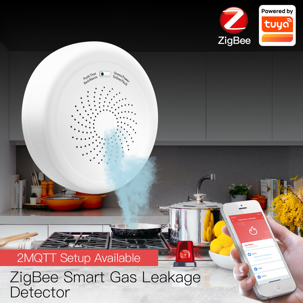 . Smart Zigbee Gas Leakage Detector Combustible Sensor Tuya Smart Home -