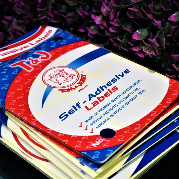 KERTAS STIKER LABEL - SELF-ADHESIVE LABELS - TOM AND JERRY - 10 LEMBAR