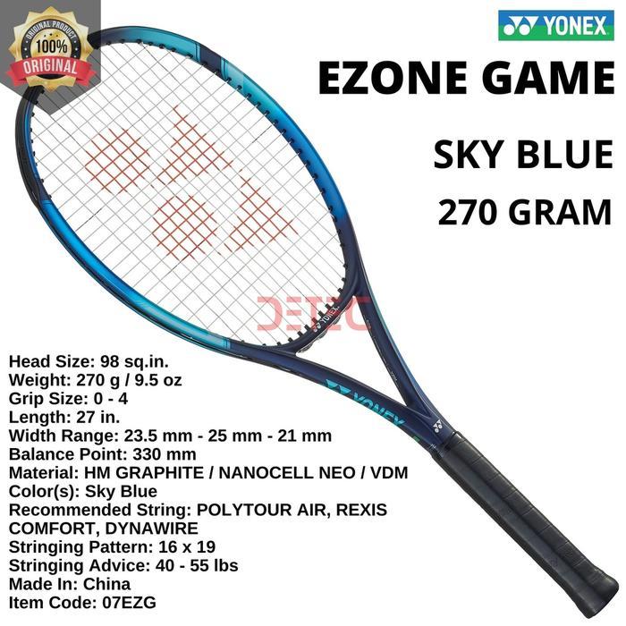 Yonex EZONE GAME 98 270g Sky blue - raket tenis