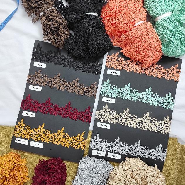 Kain Renda Giper/Kain Renda Mukena CR4-15679(L:-/+5 cm)