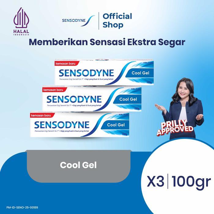 Sensodyne Toothpaste Pasta Gigi Sensitif Essensial Care Cool Gel 3x100gr - TRIPLEPACK