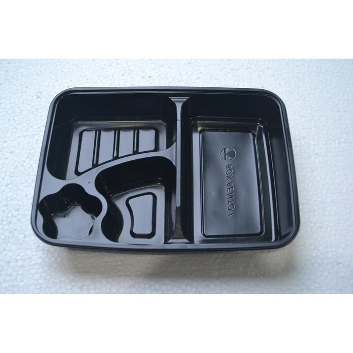 10 pcs Wadah mika kemasan nasi bento hantaran sekat