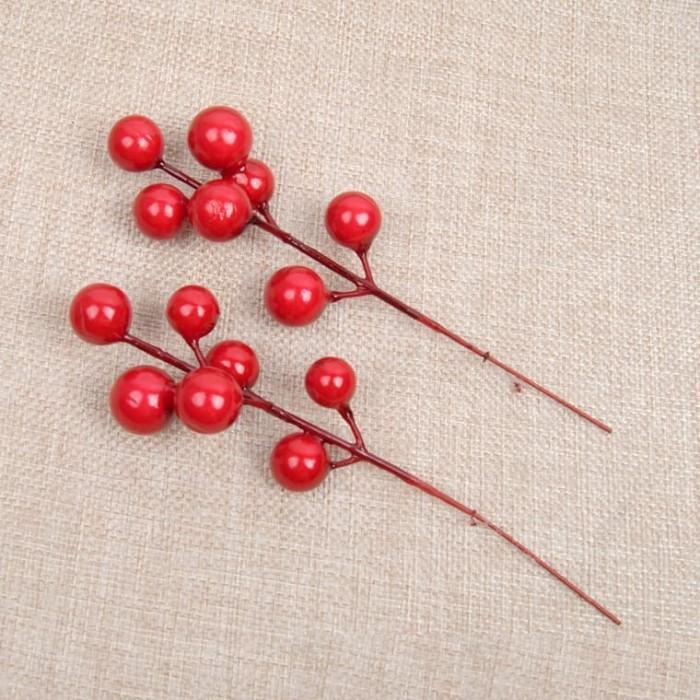 AKSESORIS DEKORASI HIASAN NATAL BUAH CERI GANTUNGAN POHON NATAL XCG