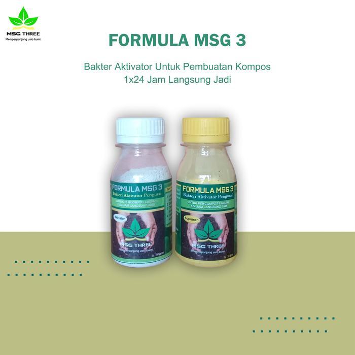 Formula MSG 3 - Bakteri Aktivator Kompos Pengomposan 1 Hari Jadi - Dekomposer Pupuk Kompos Organik