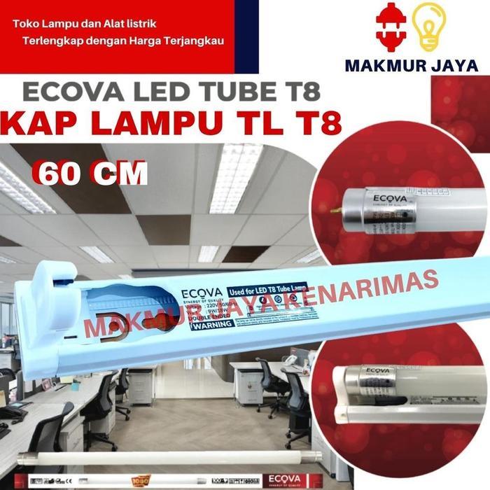 Ready Kap Lampu Tl Housing Lampu Led T8 60Cm/ Kap T8 Led 60 Cm Kap Tl Neon
