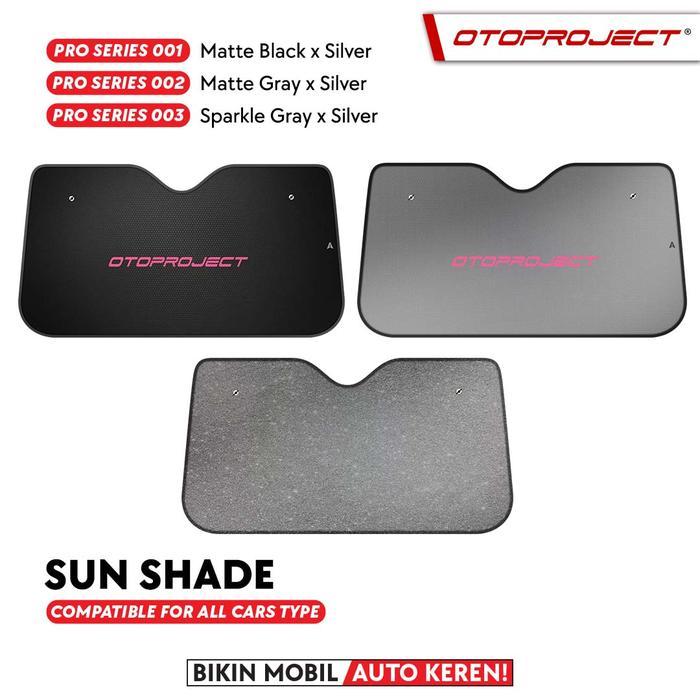 MTG Otoproject - Sunshade Pro Series 001 Matte Black Silver 130X70Cm Tirai Pelindung Panas Kaca