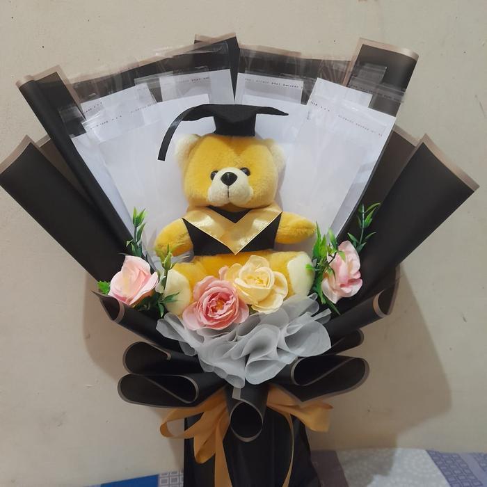 BUKET WISUDA DAN UANG KOSONG/BUKET BONEKA WISUDA DAN WADAH UANG KOSONG Dolls Bunga Kado Plastik