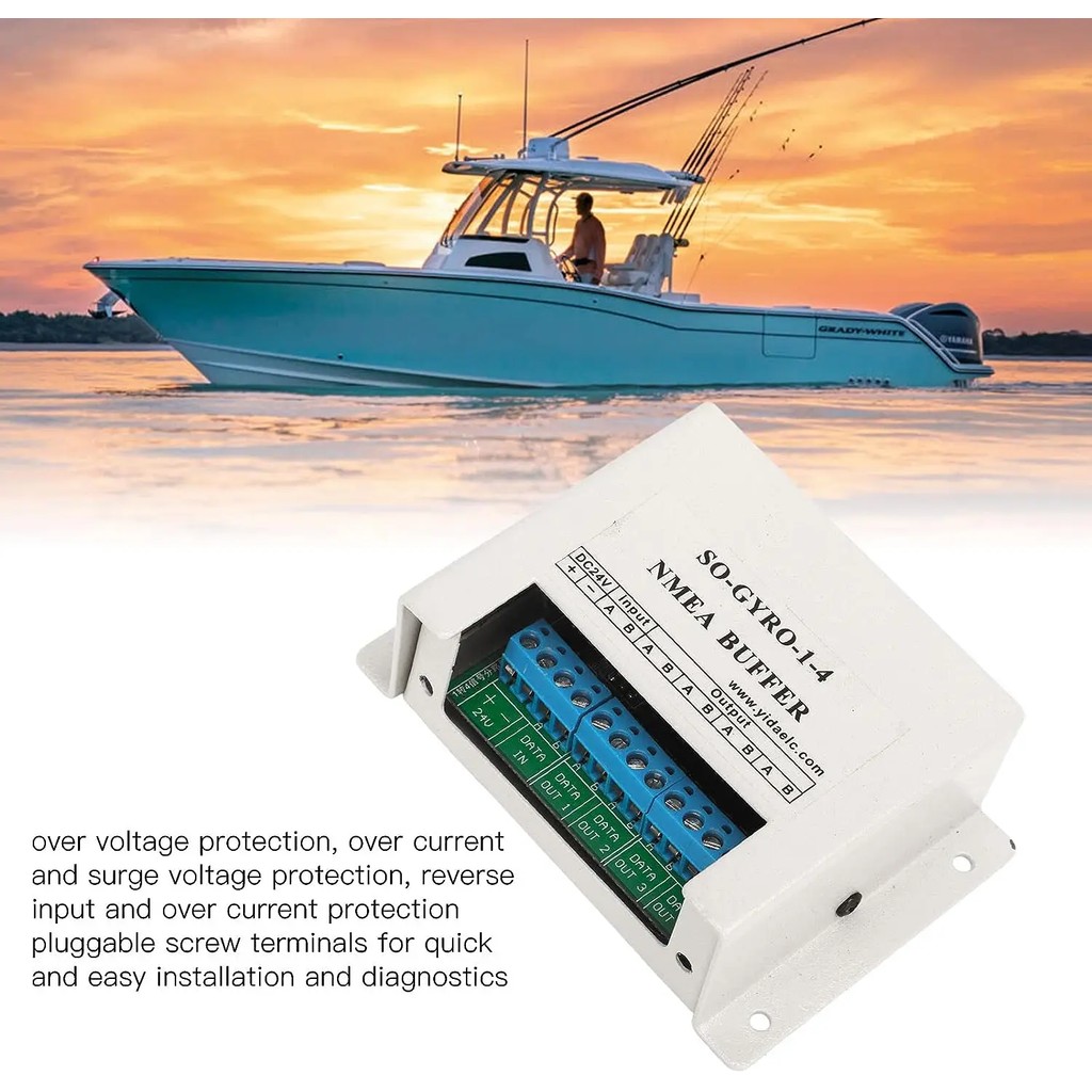 BEST Matsutec SY-1-4 NMEA0183 NMEA Buffer NMEA 1 input, 4 output Marine Serial Line Splitter Isolati