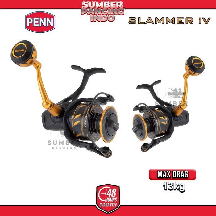 Ready PENN Reel Pancing Spinning SLAMMER IV Salt Water 2500 - 10500 8+1BB Full Metal Body IPX 6