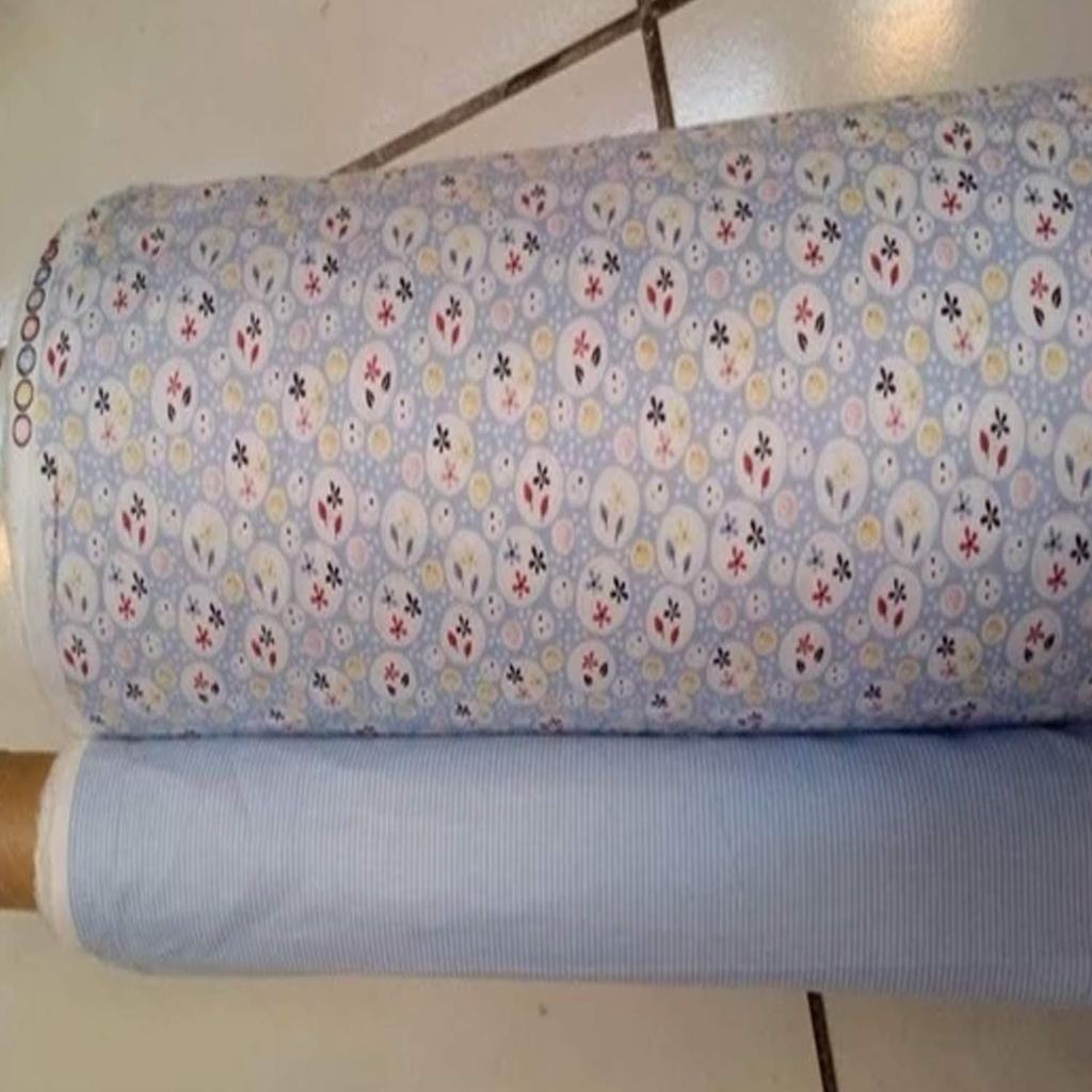 Kain Katun Jepang Motif Bunga Jepang Original Premium – Floral Klasik Elegan 1 Meter