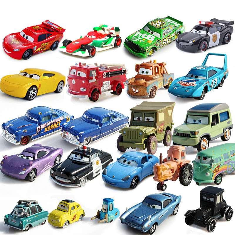 Style Cars Pixar Car 3 Sheriff Lightning McQueen Lizzie Mater Sally Chick Hicks King Fritter Dinoco