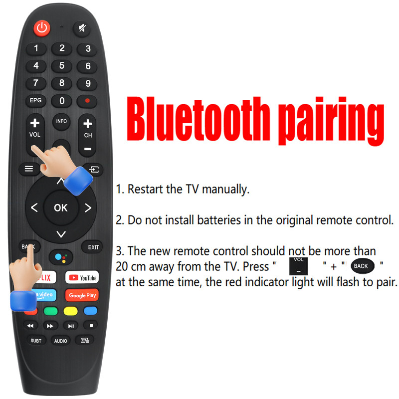 Bluetooth Voice Android Remote Control for Onvo OV43F800 OV55F900 OV43F900 OV50F900 OV58900 4K UHD