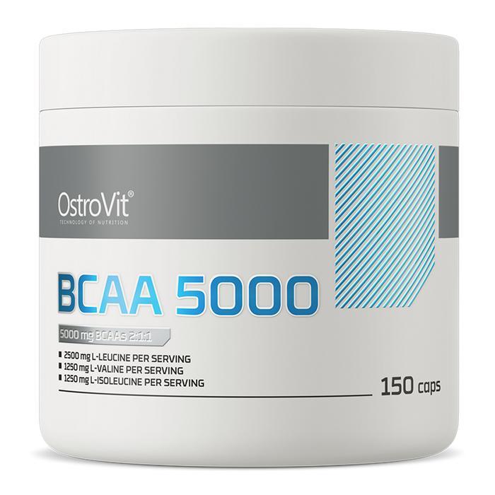 OstroVit BCAA 2:1:1 5000mg 150 Kapsul Suplemen Fitnes Gym Vitamin Obat Leucine Isoleucine Valine