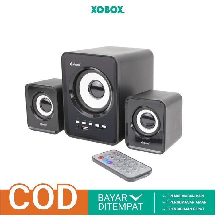 Speaker Bluetooth Subwoofer Wireless Kisonli U2800BT Gaming Gratis Remote Kontrol - XOBOX *