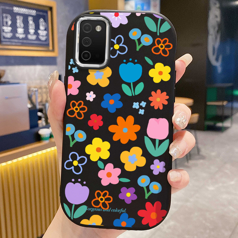 Casing Hp Untuk Samsung Galaxy A03 Core A02s A03s M02s F02s Case Bunga Warna Gaya Korea Warni Kasing