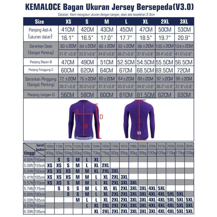 Kemaloce Jersey Sepeda Pria Gowes Roadbike Lengan Panjang Bernapas Jersey
