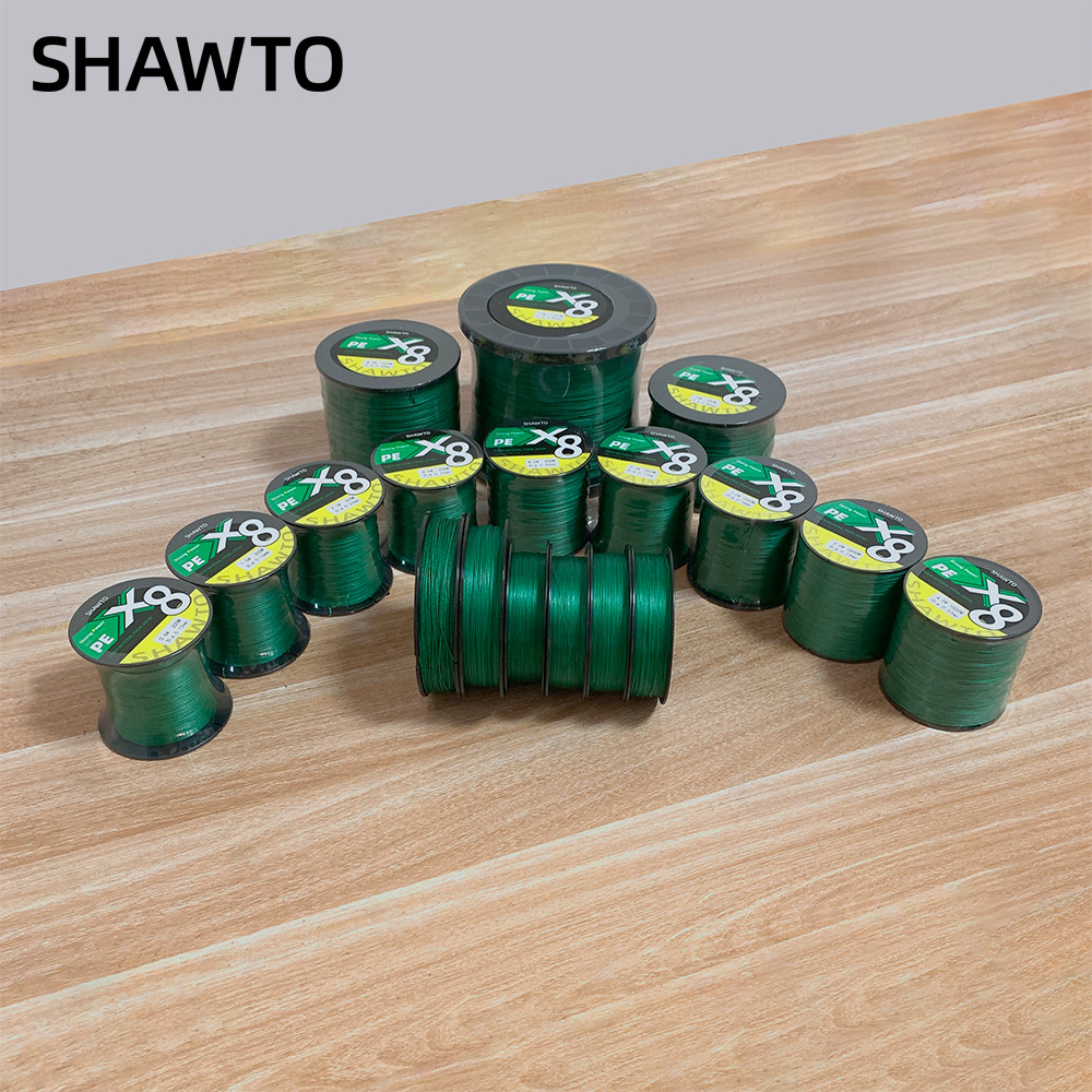 Shawto X8 Braided PE Lines 300m 1000m Fishing Line Super Powered Braided Line PE Fishing Line 10LB