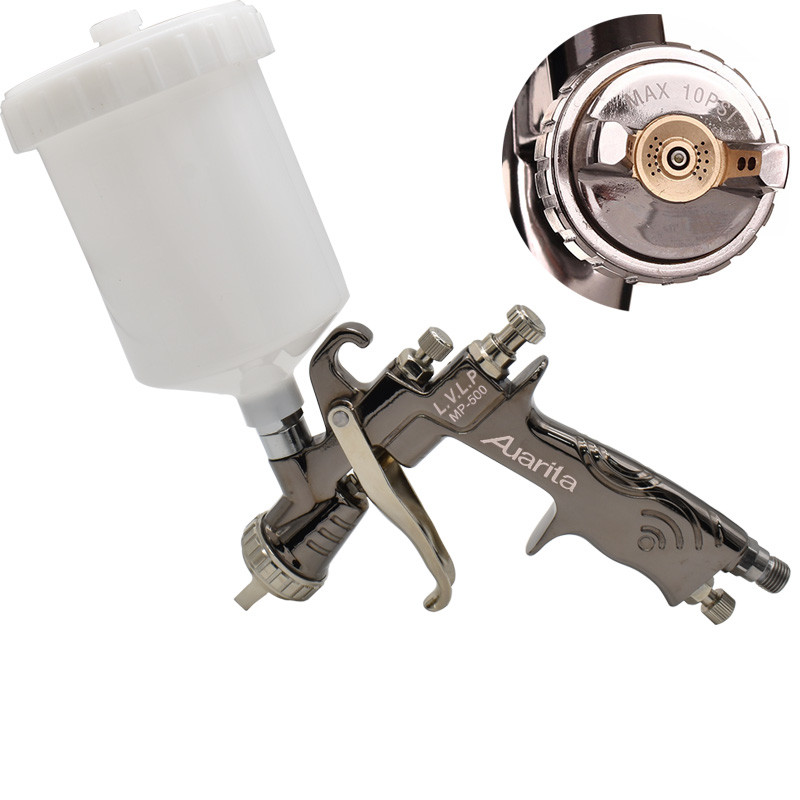 LVLP Car Spray Gun Auarita MP-500 Spray Paint Gun 1.3mm Nozzle Gravity Air Sprayer High Atomizing