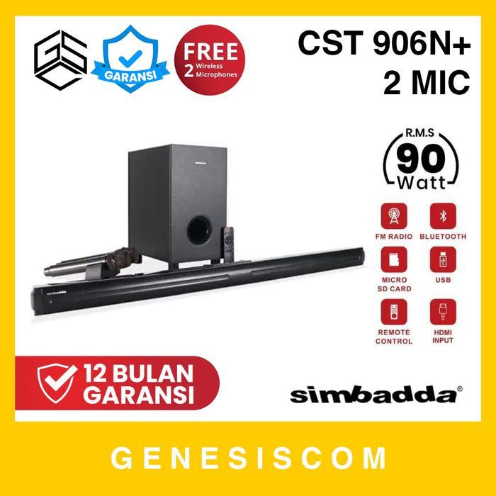 Soundbar SIMBADDA CST 906N+ Altes Bass Speaker TV Wireless Bluetooth - FREE 2 MIC - Spiker Speker Ka