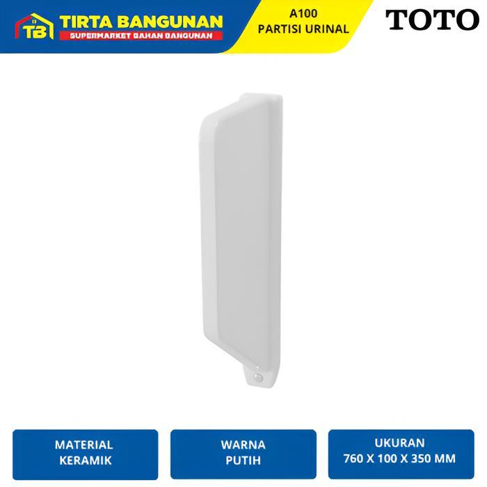 ` TOTO A100 URINAL PARTITION W/ SCREWS PARTISI PENYEKAT PEMBATAS URINAL KERAMIK
