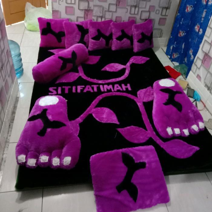 Karpet Bunga Bulu Rasfur Fullset