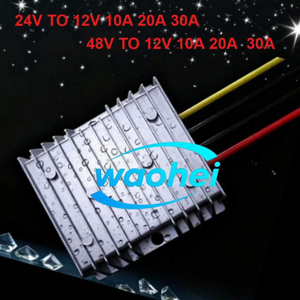24V 48V to 12V 10A-30A DC-DC Step-Down Converter 12V Buck Voltage Regulator Power Adapter Buck
