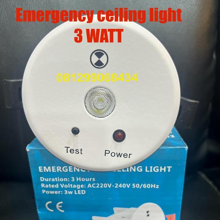 Lampu Emergency Plafon Led 1 Watt Lampu Led Ceiling Emergency Darurat