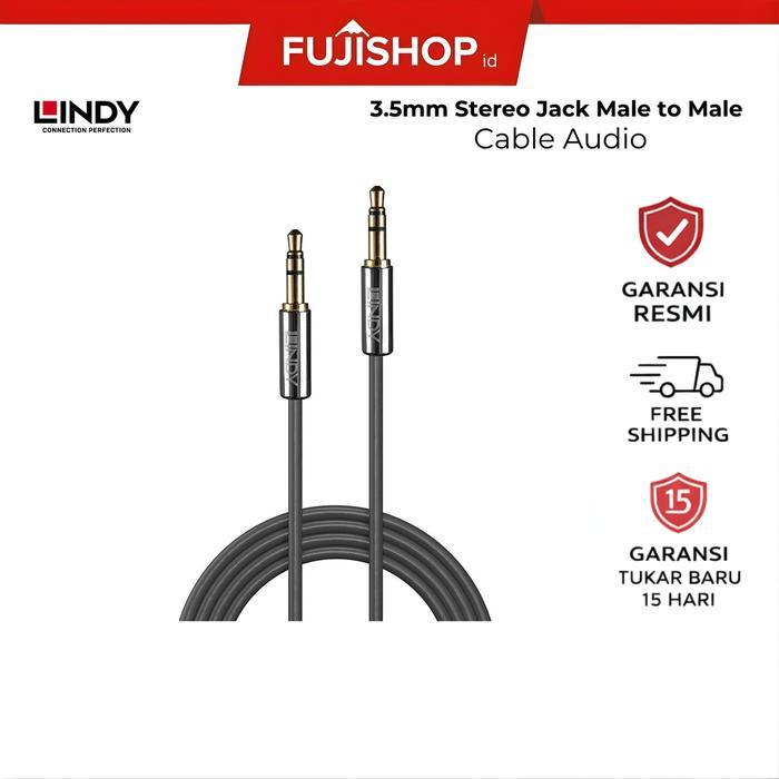 PROMO Lindy Audio Stereo Cable 3.5mm Male to Male 1M Cromo - Lindy 35321