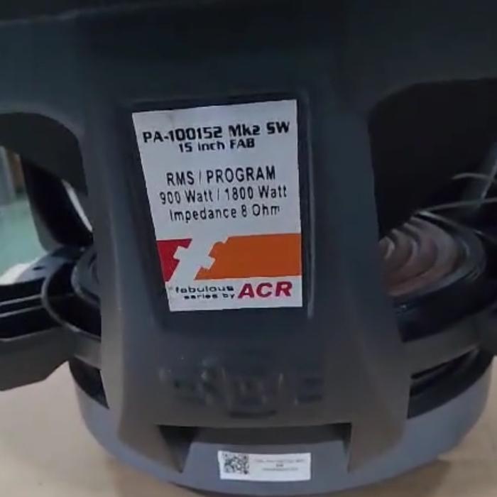 Speaker 15" Sub Woofer / Subwoofer Fabulous 100152 by ACR