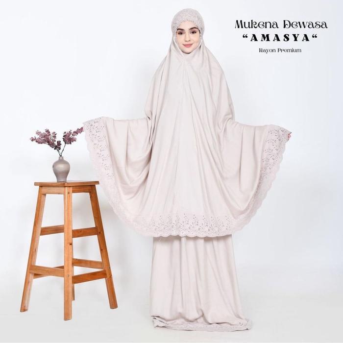 Mukena Khadijah Rayon Premium Tutup Dagu"