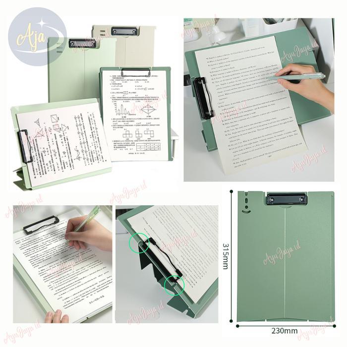 MAP FOLDER LIPAT MULTIFUNGSI FILE CLIPBOARD A4 JEPIT ATAS