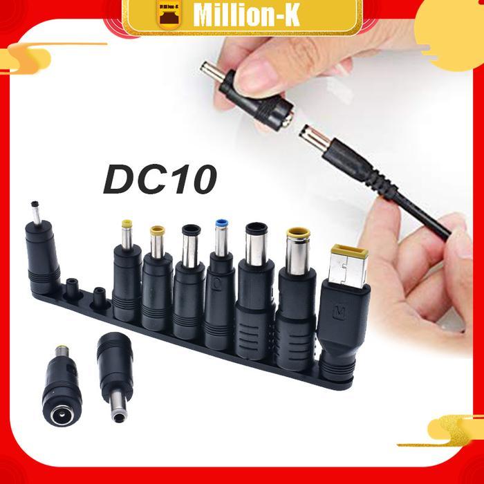 10PCS TIPS UNIVERSAL JACK ADAPTER CONVERTER JACK CHARGER LAPTOP