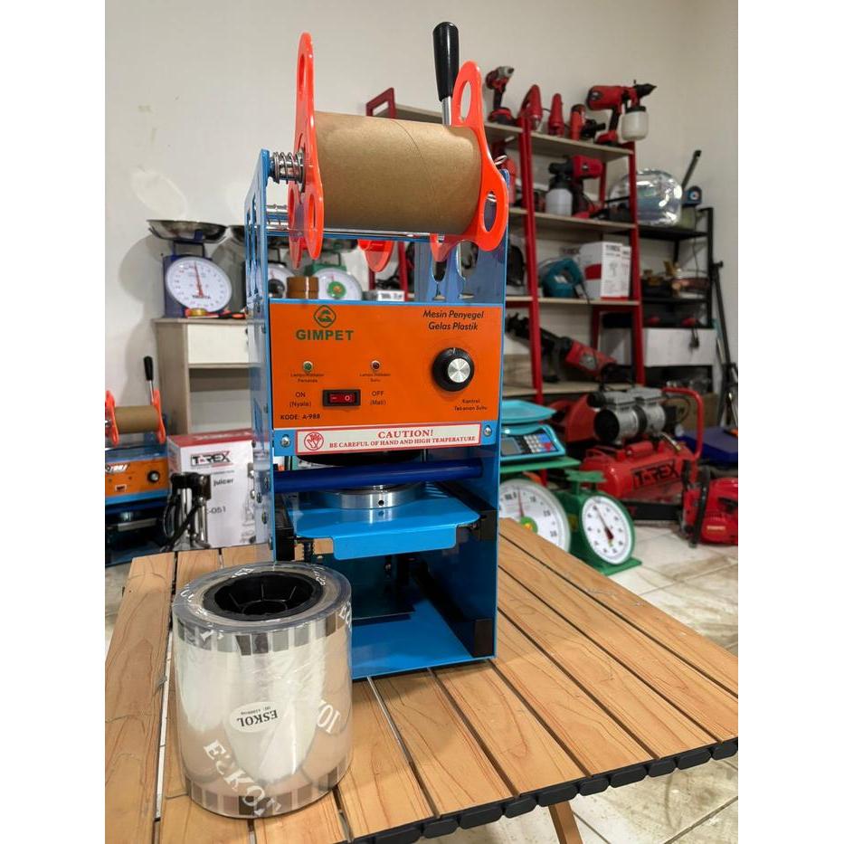 GIMPET ORIGINAL MESIN CUP SEALER MACHINE MESIN PRES ES TEH UKURAN CUP 8 - 22 OZ DENGAN KUALITAS