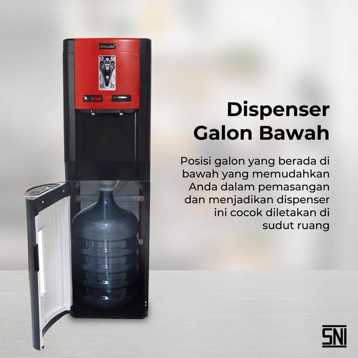 Miyako Wdp 200 H Dispenser - Black Red [Galon Bawah/Hot & Normal] Hitam Merah