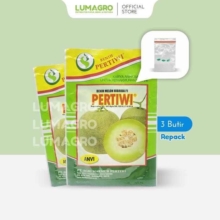 Benih Melon Anvi Pertiwi Clara F1 Repack 3 Butir Bibit Anti Virus untuk Hidroponik dan Tanah