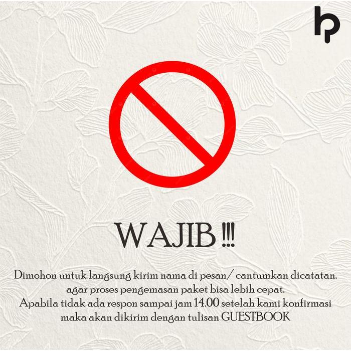 BUKU TAMU PERNIKAHAN CUSTOM COVER NAMA DESAIN ADAT