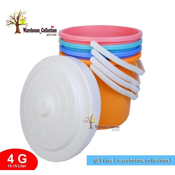 EMBER PASTEL 4 galon (15 liter)/ 6 GALON(22 liter)/Ember TUTUP Warna Warni /EMBER TEBAL PASTEL SERI