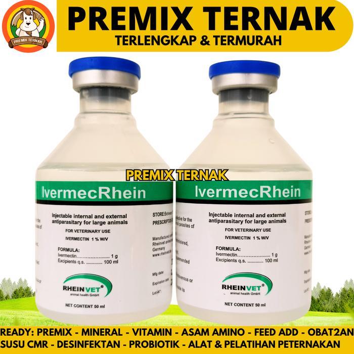IVERMECRHEIN 50ML - OBAT ANTIPARASIT HEWAN INJEKSI - LIKE INTERMECTIN