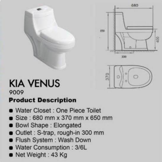 CLOSET DUDUK ONE PIECE KIA VENUS 9009 WHITE